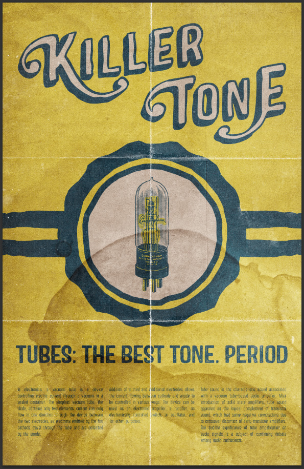 Vintage tube advertising design tutorial