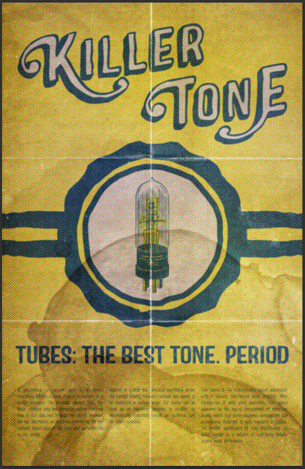 Vintage tube advertising design tutorial