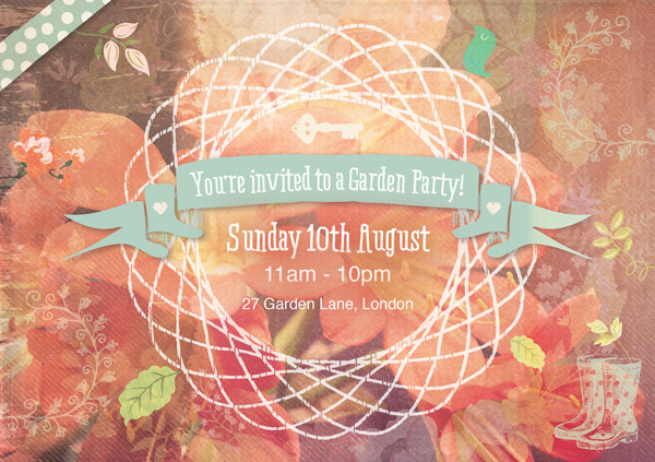 Vector Garden Party Invite Tutorial