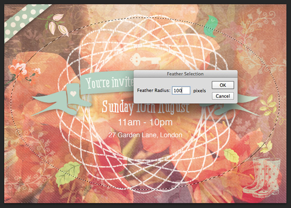 Vector Garden Party Invite Tutorial