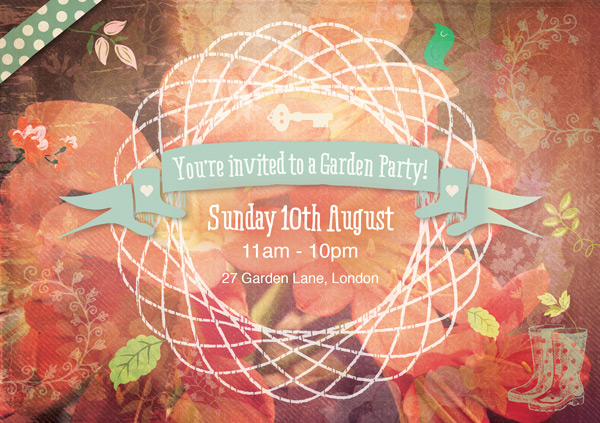 Vector Garden Party Invite Tutorial