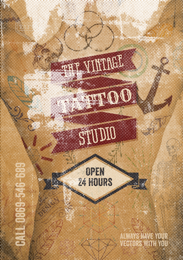 Vintage Tattoo Vectors Tutorial