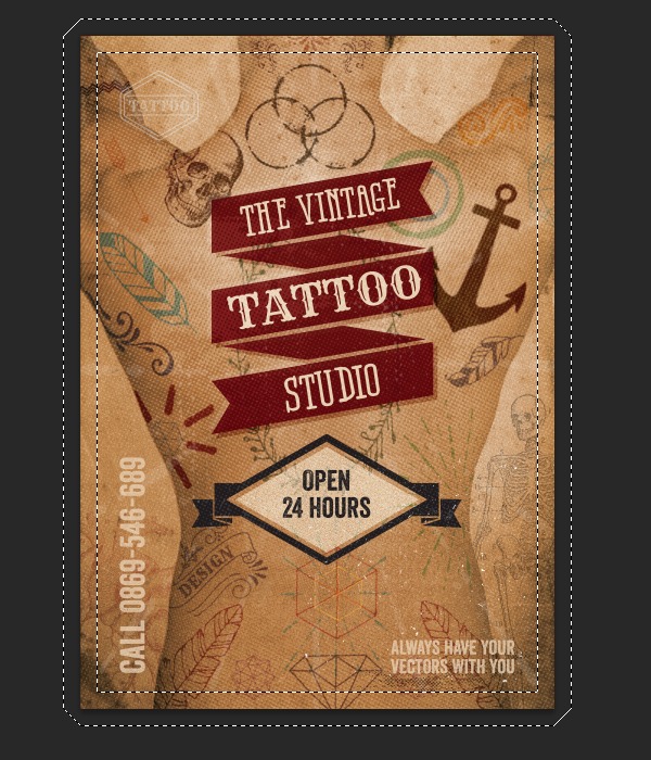 Vintage Tattoo Vectors Tutorial