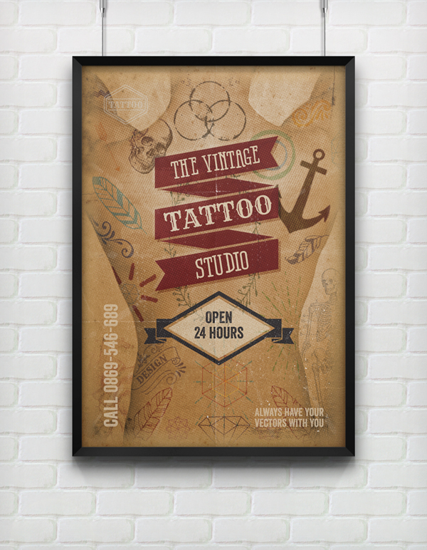 Vintage Tattoo Vectors Tutorial