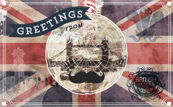 Vintage London Postcard Design Tutorial