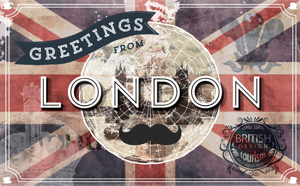 Vintage London Postcard Design Tutorial