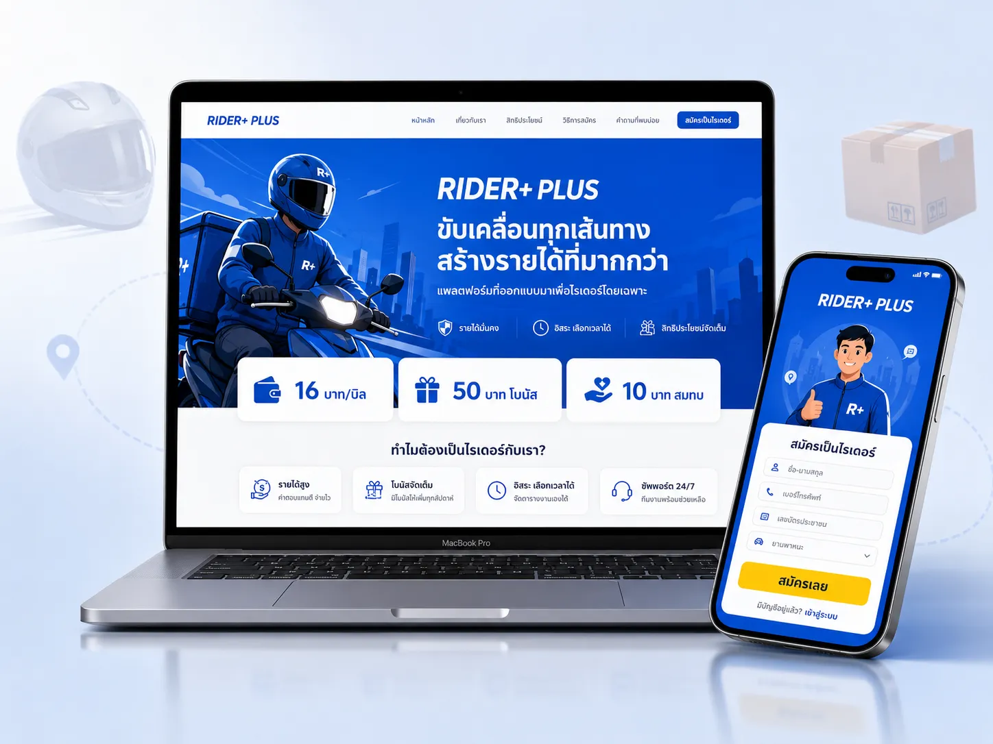 เว็บไซต์รับสมัครไรเดอร์ RIDER+ Plus | ศิวพร เอ็กซ์เพรส