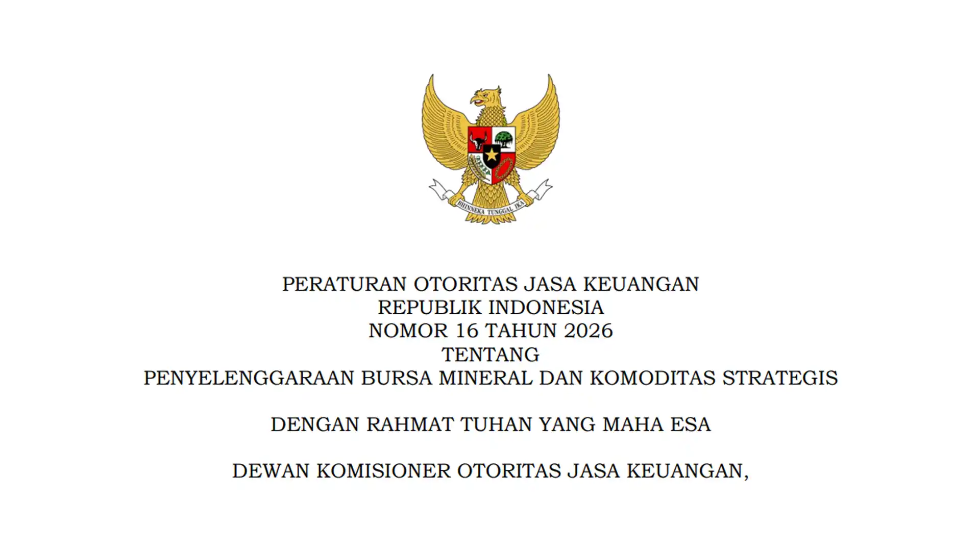POJK 16/2026 Syaratkan NPWP untuk Izin Usaha Bursa Komoditas