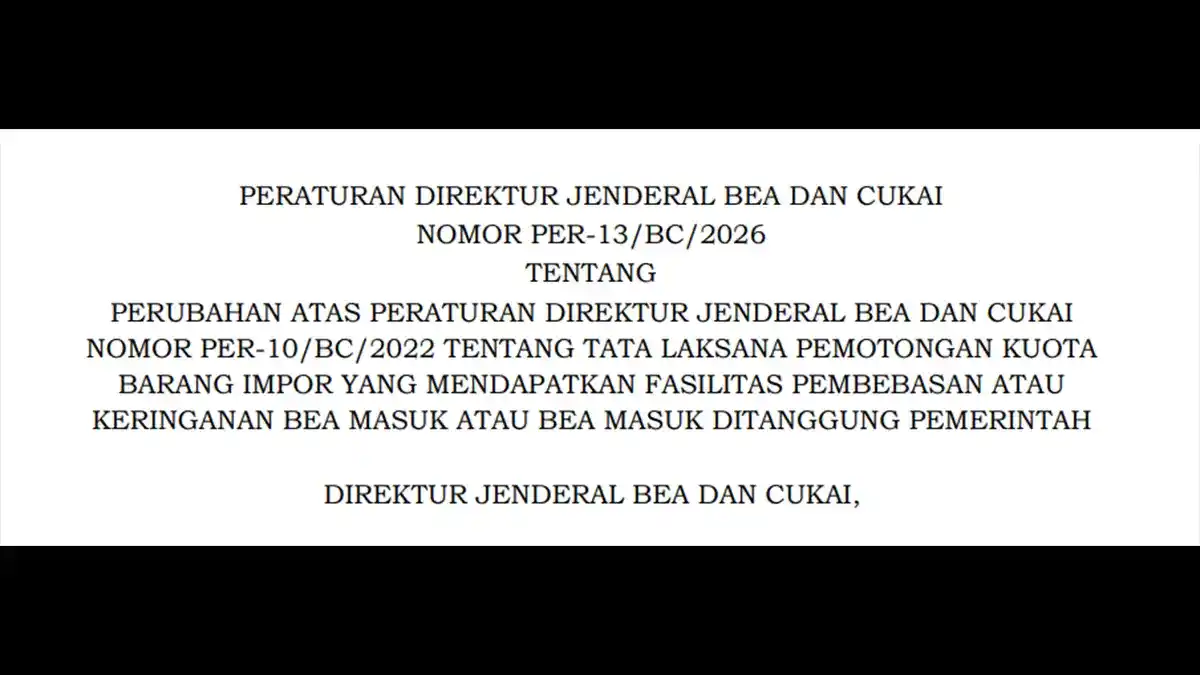 DJBC Perbarui Aturan Kuota Impor yang Dapat Fasilitas Bea Masuk