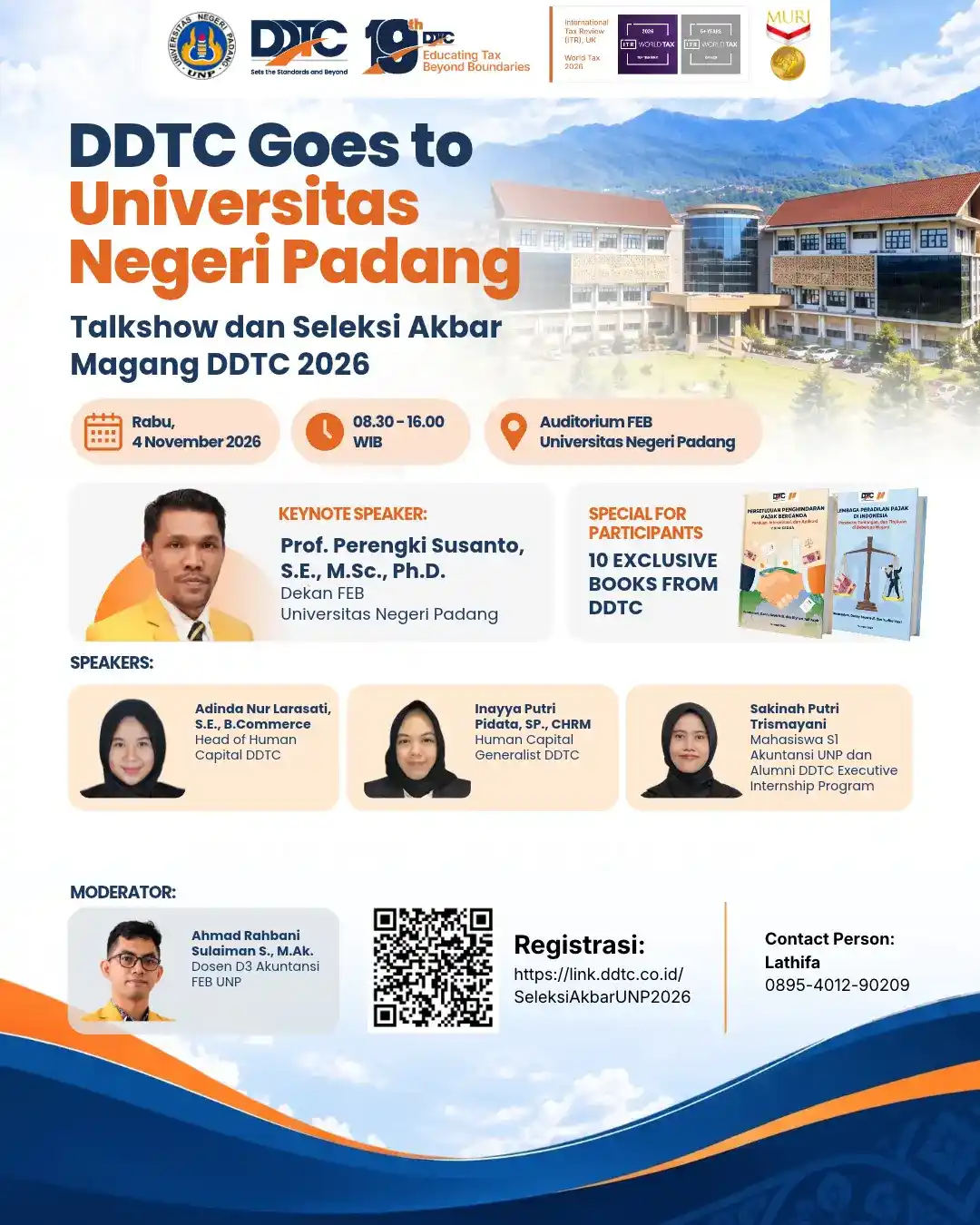 DDTC Buka Golden Ticket Magang 2026 untuk Mahasiswa UNP