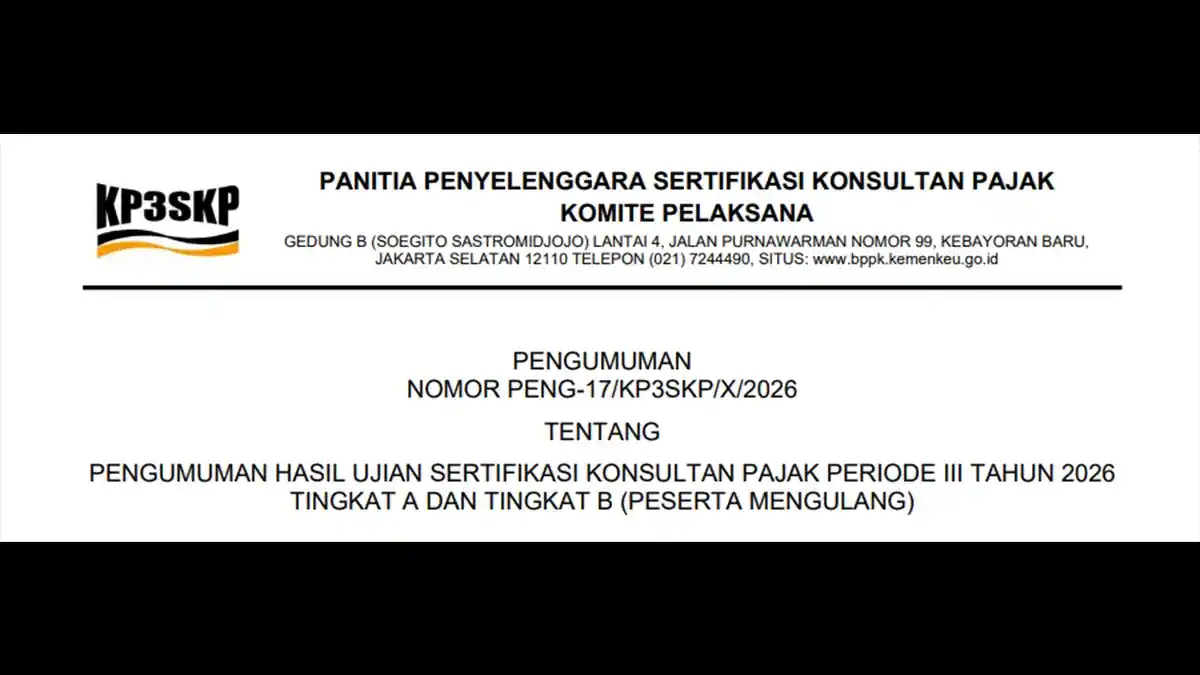 Hasil USKP Periode III/2026 untuk Peserta Mengulang Resmi Diumumkan