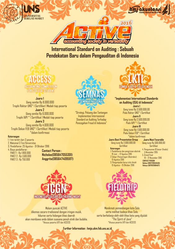 UNS Gelar Lomba Akuntansi Berbalut Budaya