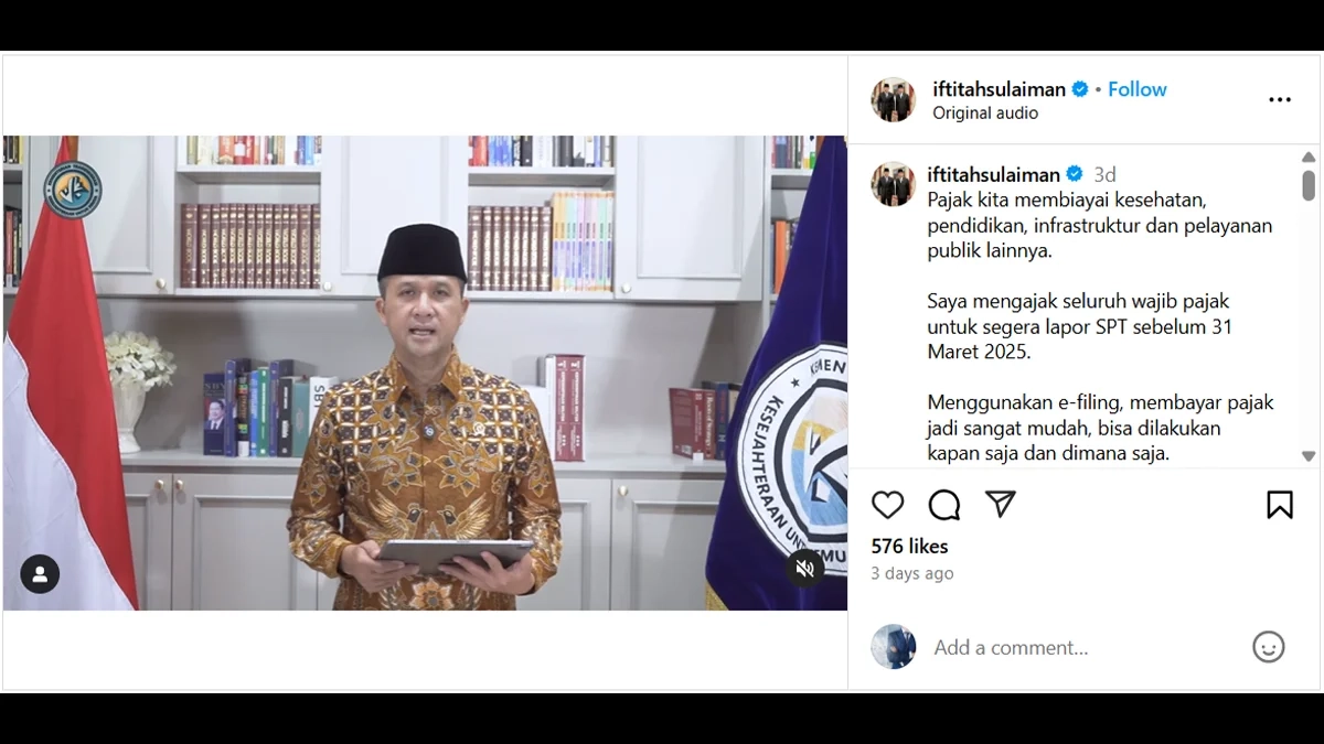 Ajak WP Patuh Pajak, Mentrans Iftitah Sebut Manfaatnya Buat Masyarakat