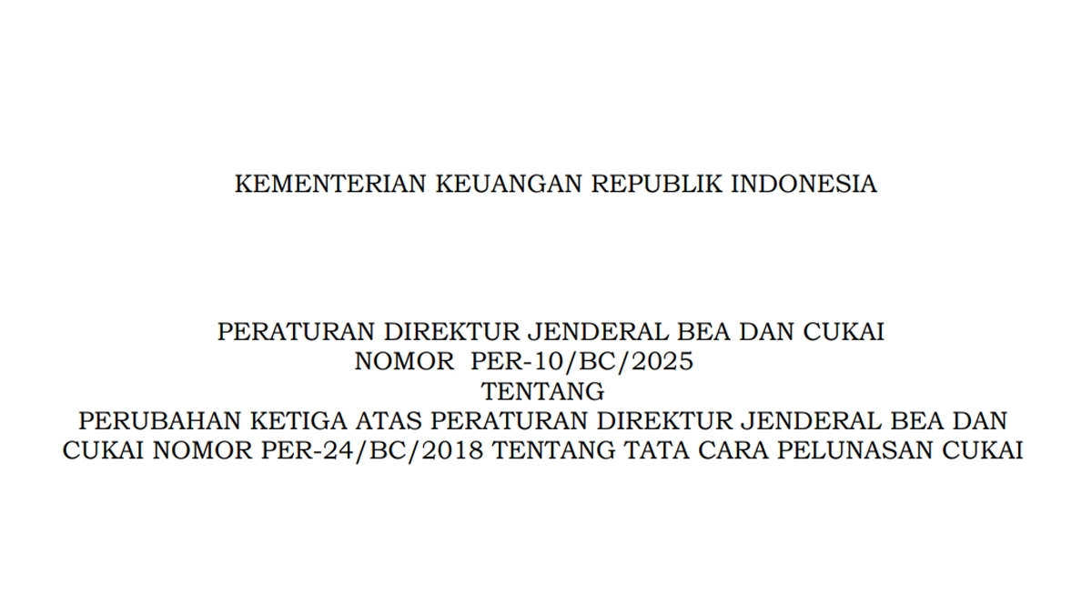 DJBC Revisi Lagi Aturan Tata Cara Pelunasan Cukai
