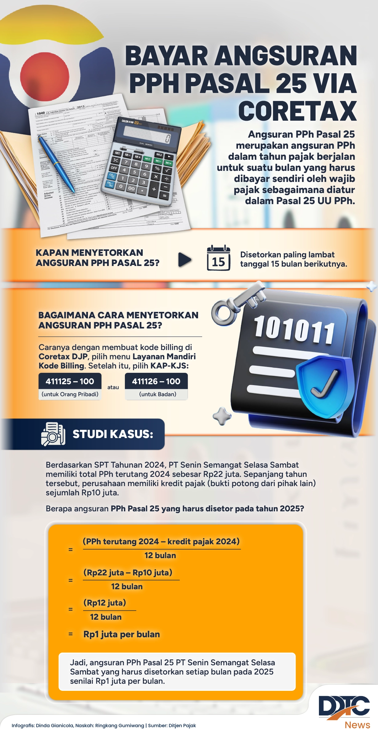 Bayar Angsuran PPh Pasal 25 Lewat Coretax DJP