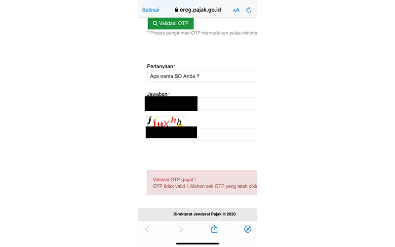 Daftar NPWP Tapi Tokennya Tak Masuk, Request Ulang OTP Minimal 1 Jam