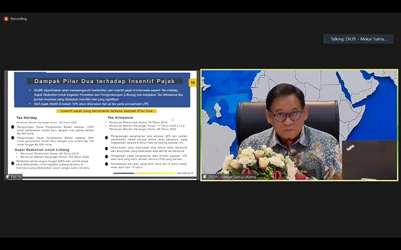 DJP Sebut Ada 3 Jenis Insentif yang Terdampak Pajak Minimum Global