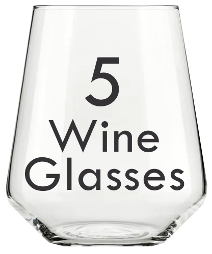5 Gallery Wine Glasses