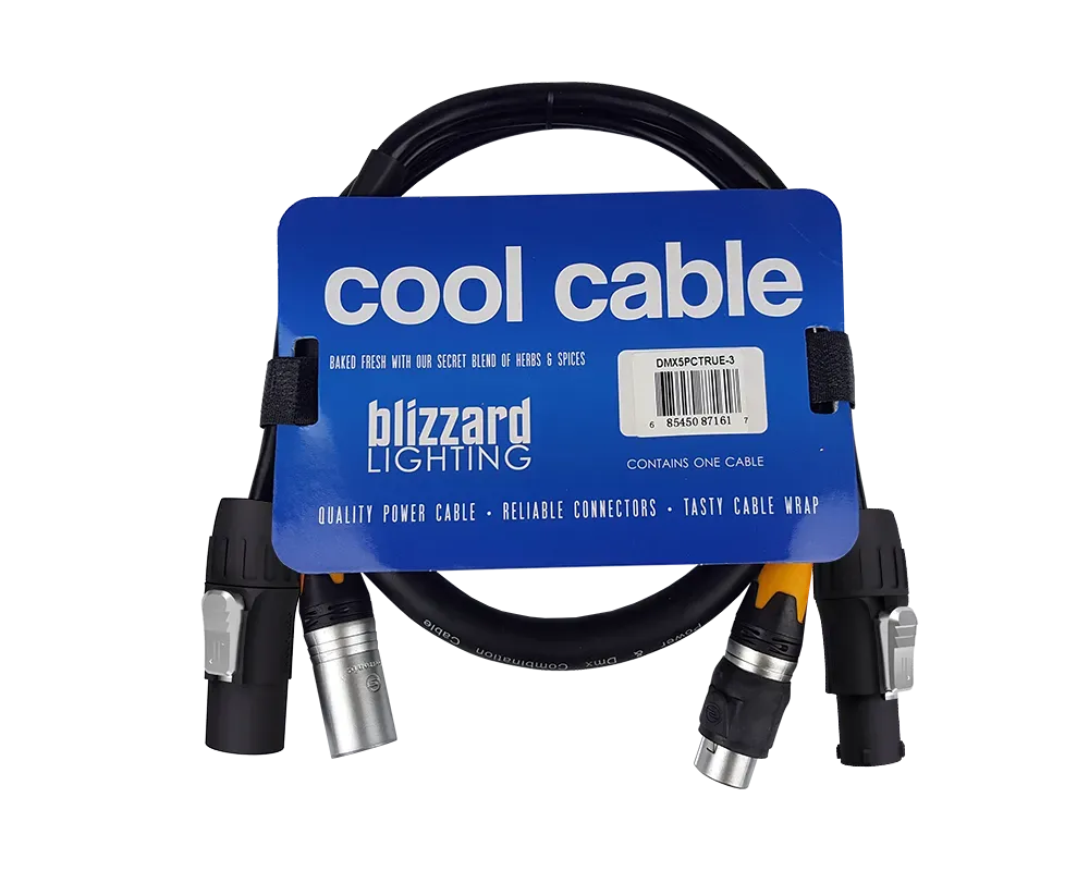 Cool Cable™ DMX 5-pin PCT Combo Cables (powerCON® TRUE1 