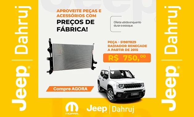 Renegade Sport AT 1.8 16V Flex 4P - Radiador Renegade Renegade Sport AT 1.8 16V Flex 4P - Radiador Renegade