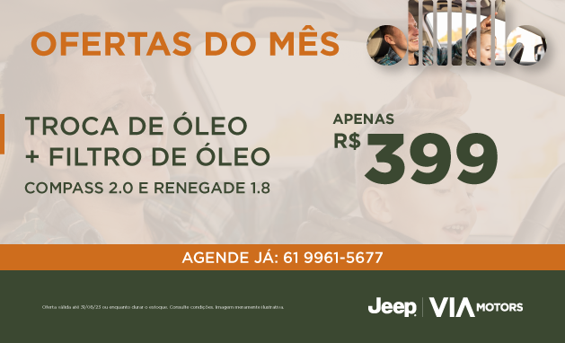 Troca de óleo + filtro óleo Troca de óleo + filtro óleo