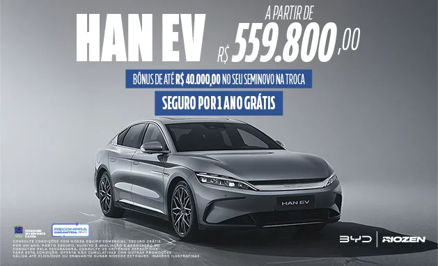 BYD HAN - Performance esportiva e aerodinâmica! BYD HAN - Performance esportiva e aerodinâmica!