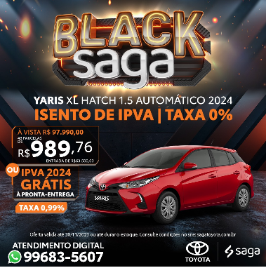 XL 2024 - BLACK SAGA YARIS XL 2024 - BLACK SAGA YARIS