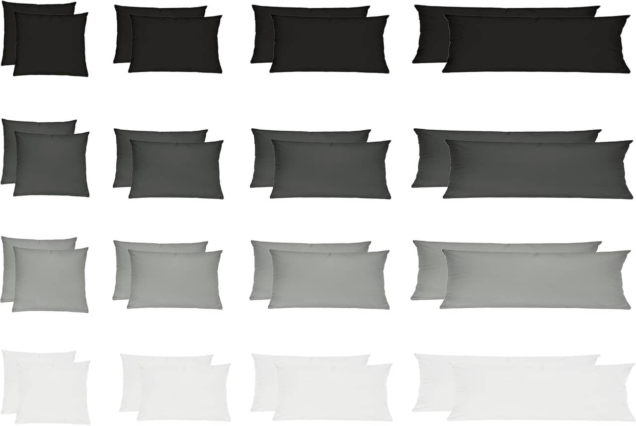 Renforcé Örngott Dubbelpack 100% Bomull 40x40 cm Antracit