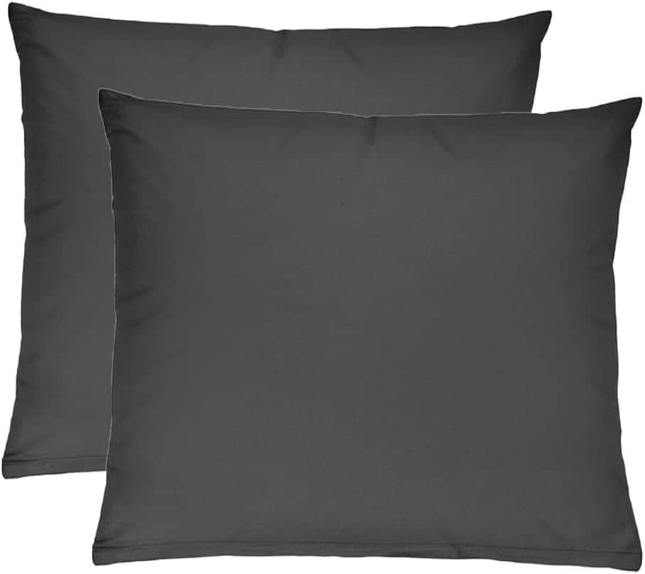 Renforcé Örngott Dubbelpack 100% Bomull 40x40 cm Antracit