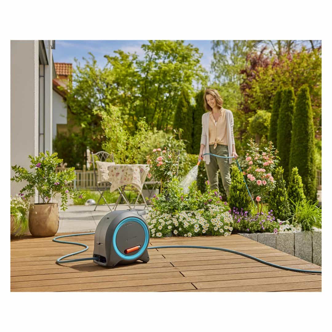 Gardena Dual M/L slangvinda med vattenslang 25 m hos Jula