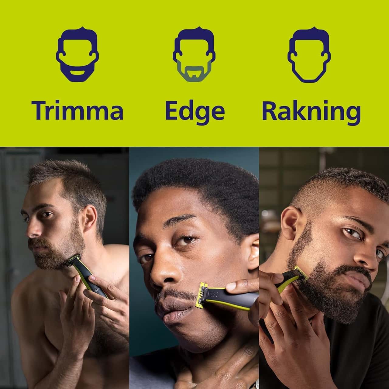 Philips OneBlade 360 elektrisk skäggtrimmer och rakapparat