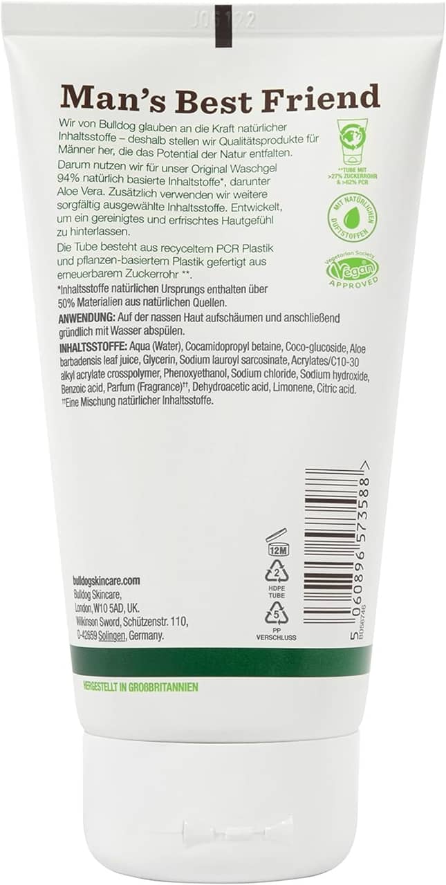 BULLDOG ansiktsrengöring för män 150 ml