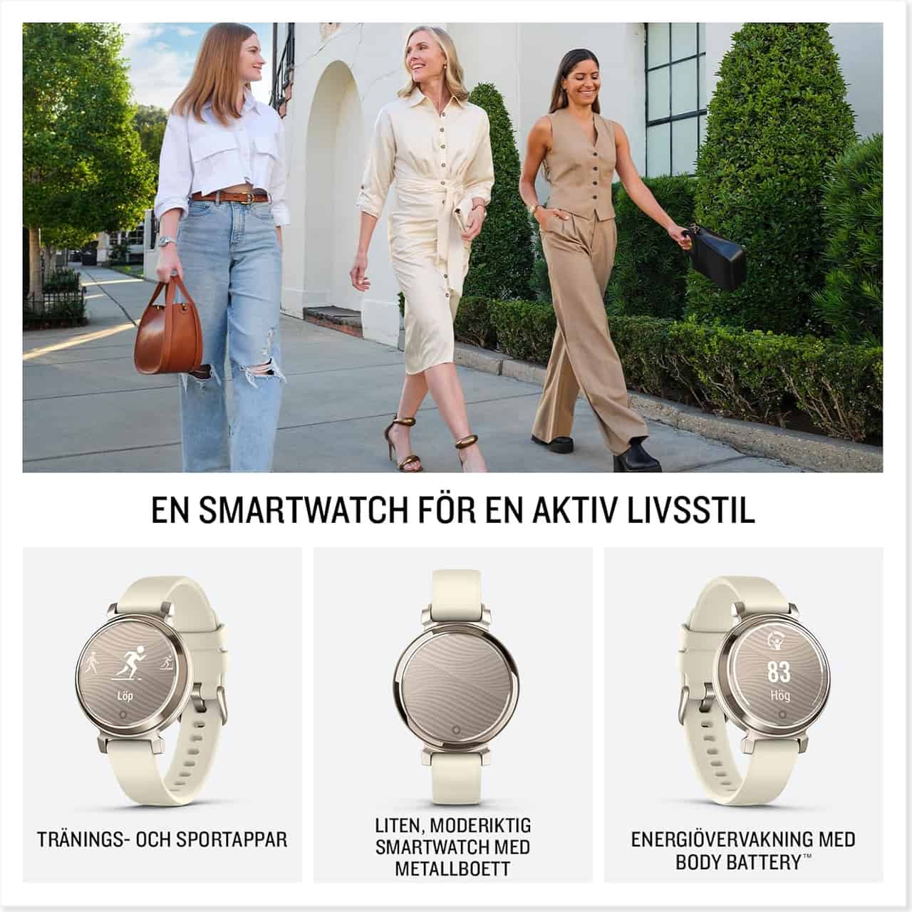 Garmin Lily 2 smartwatch - cream gold