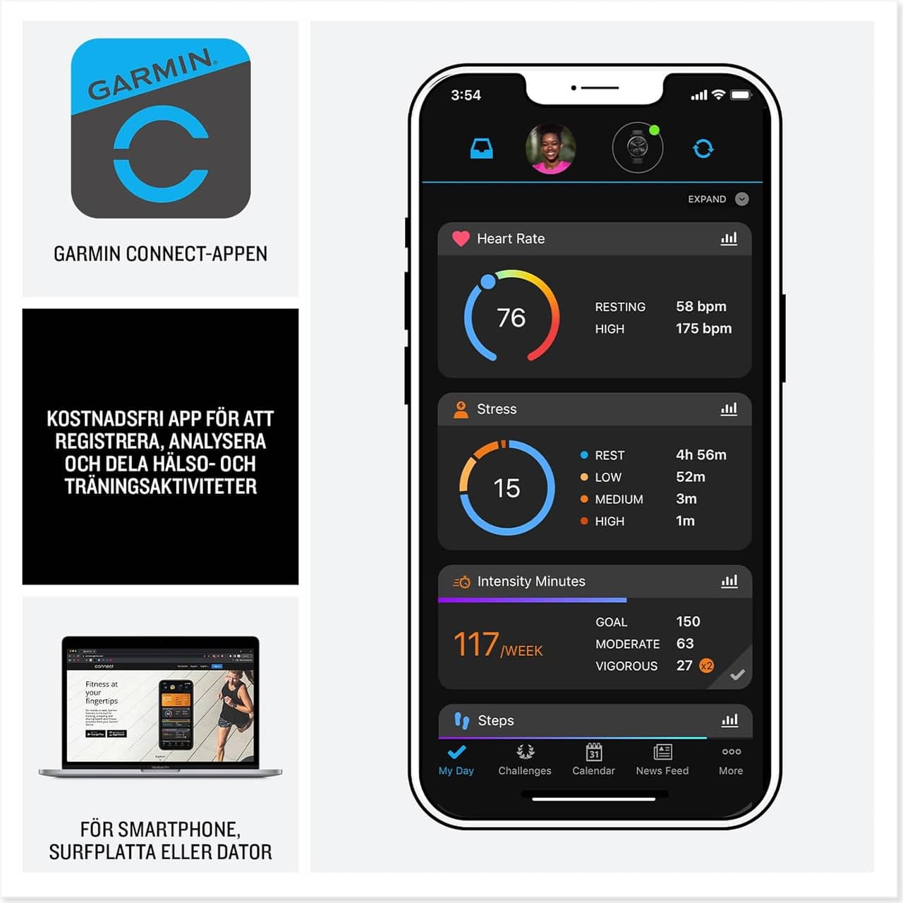 Garmin Lily 2 smartwatch - cream gold