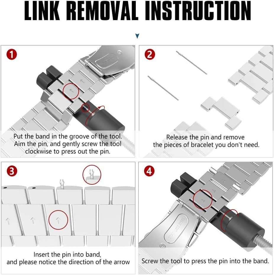 MoKo 22 mm aktivitetsarmband i rostfritt stål