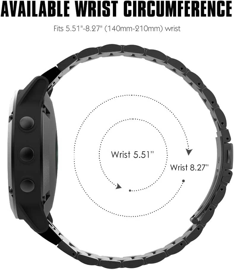 MoKo 22 mm aktivitetsarmband i rostfritt stål