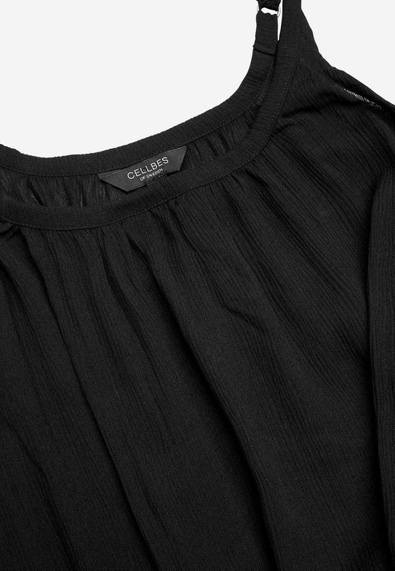 Svart Strandklänning med Volanger