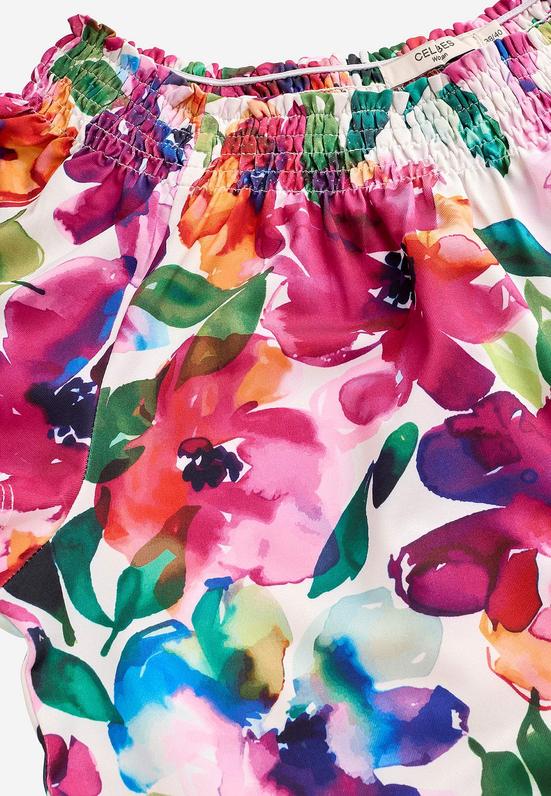 Blommönstrad Trikåklänning - Flerfärgad/Blommig