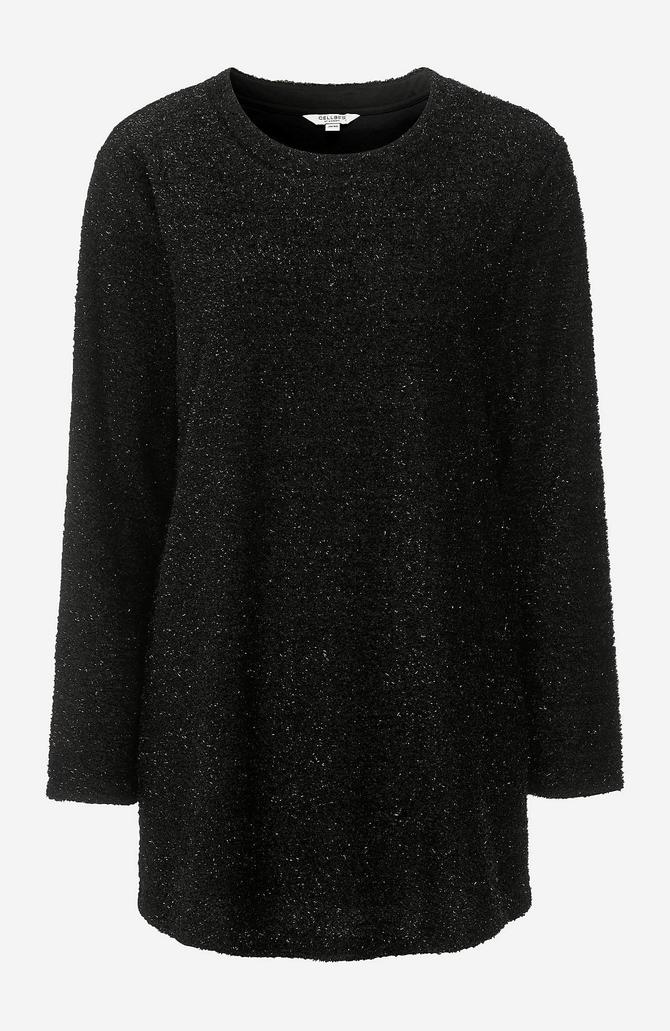 Glittrig Stickad Cerise Tröja