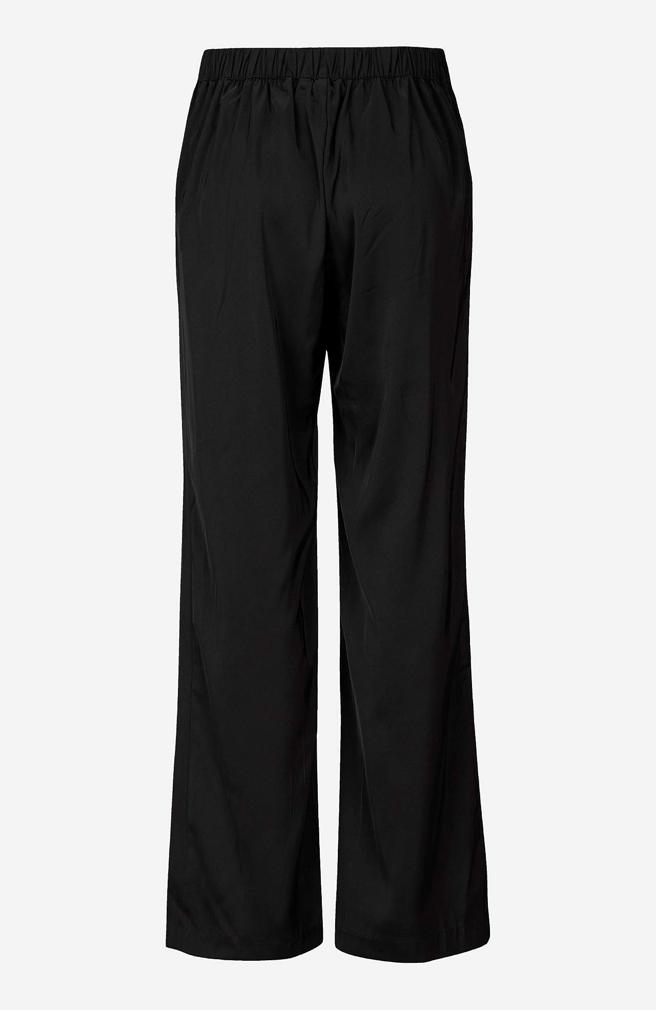 Eleganta Svarta Festbyxor med Vida Ben