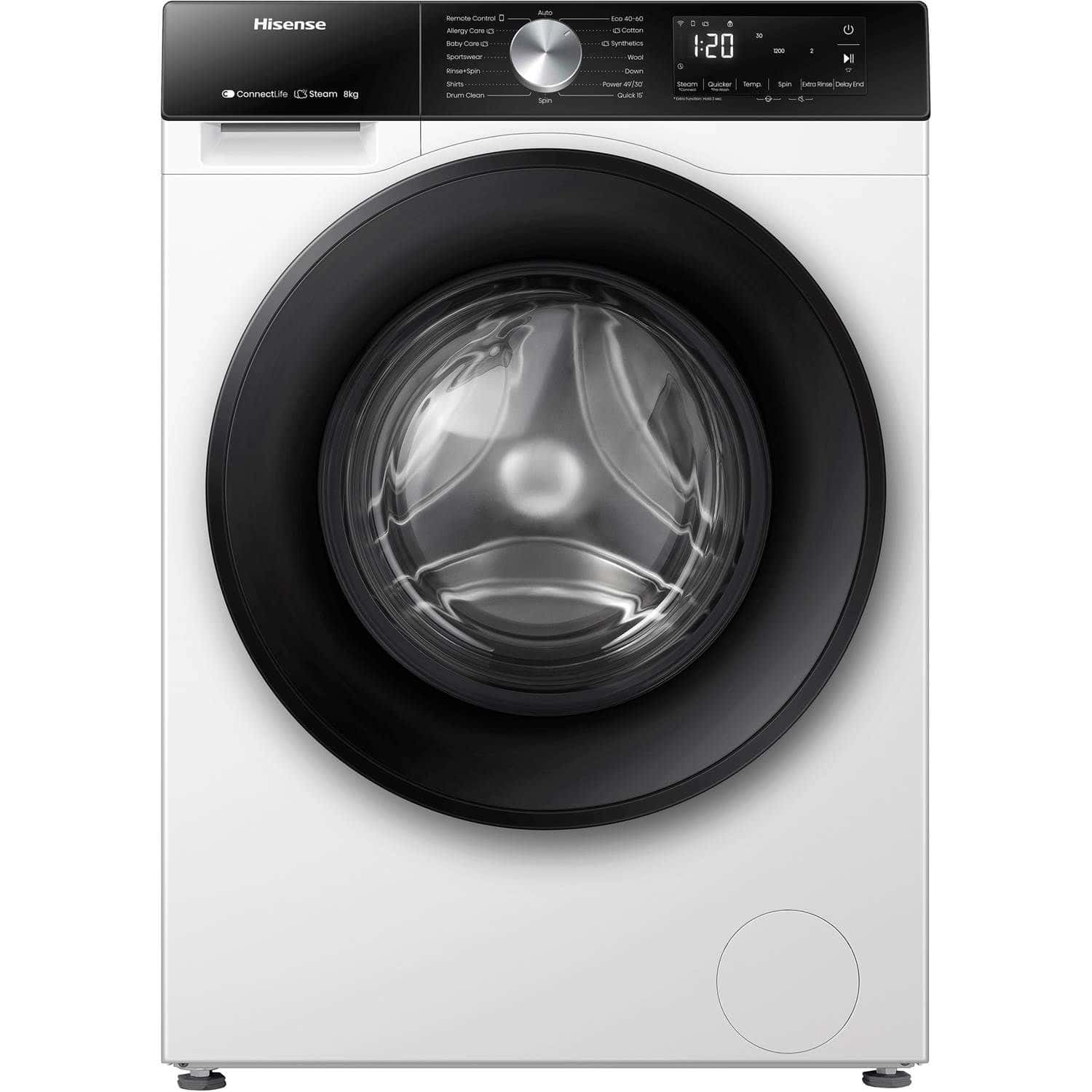 Hisense WF3S8043BW3 Effektiv Tvättmaskin