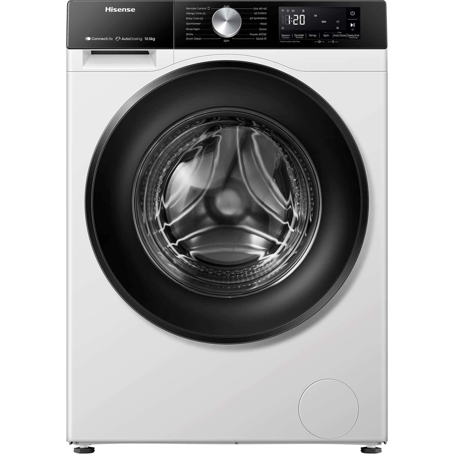 Hisense WF3S8043BW3 Effektiv Tvättmaskin