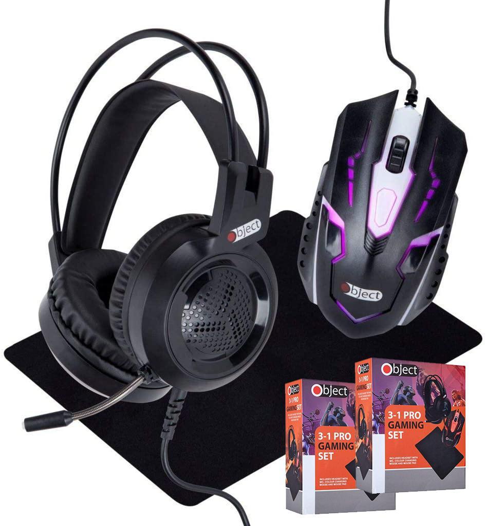 2-Pack 3-in-1 Gaming Kit: Headset, Mouse & Mat
