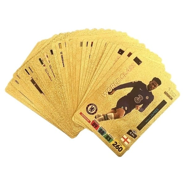 50-pack Roliga Fotbollsguldkort för Barn