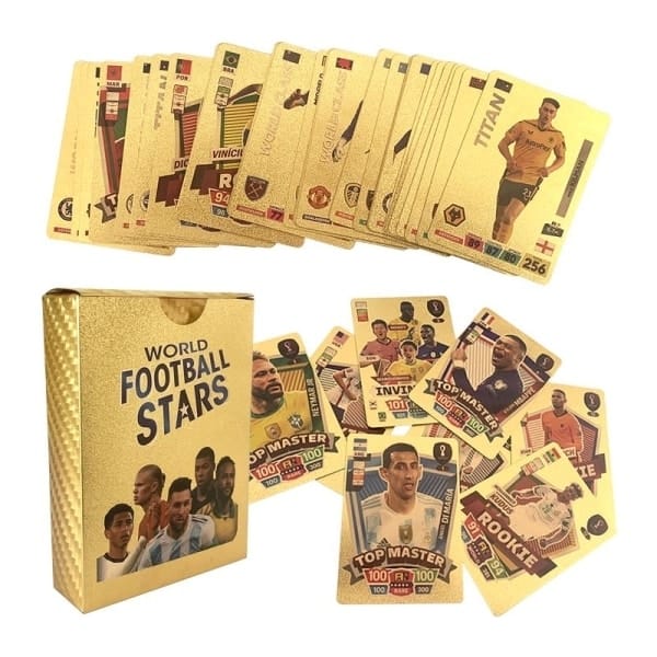 50-pack Roliga Fotbollsguldkort för Barn