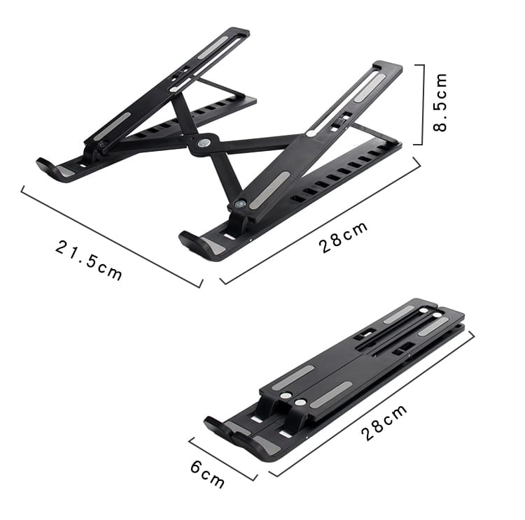 Ställ för Bärbar Dator med 10 Höjdnivåer