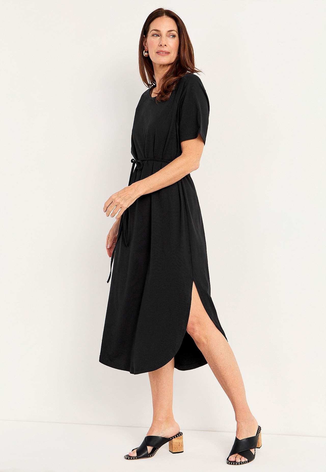 Ekologisk Bomull Trikåklänning Alex - Svart