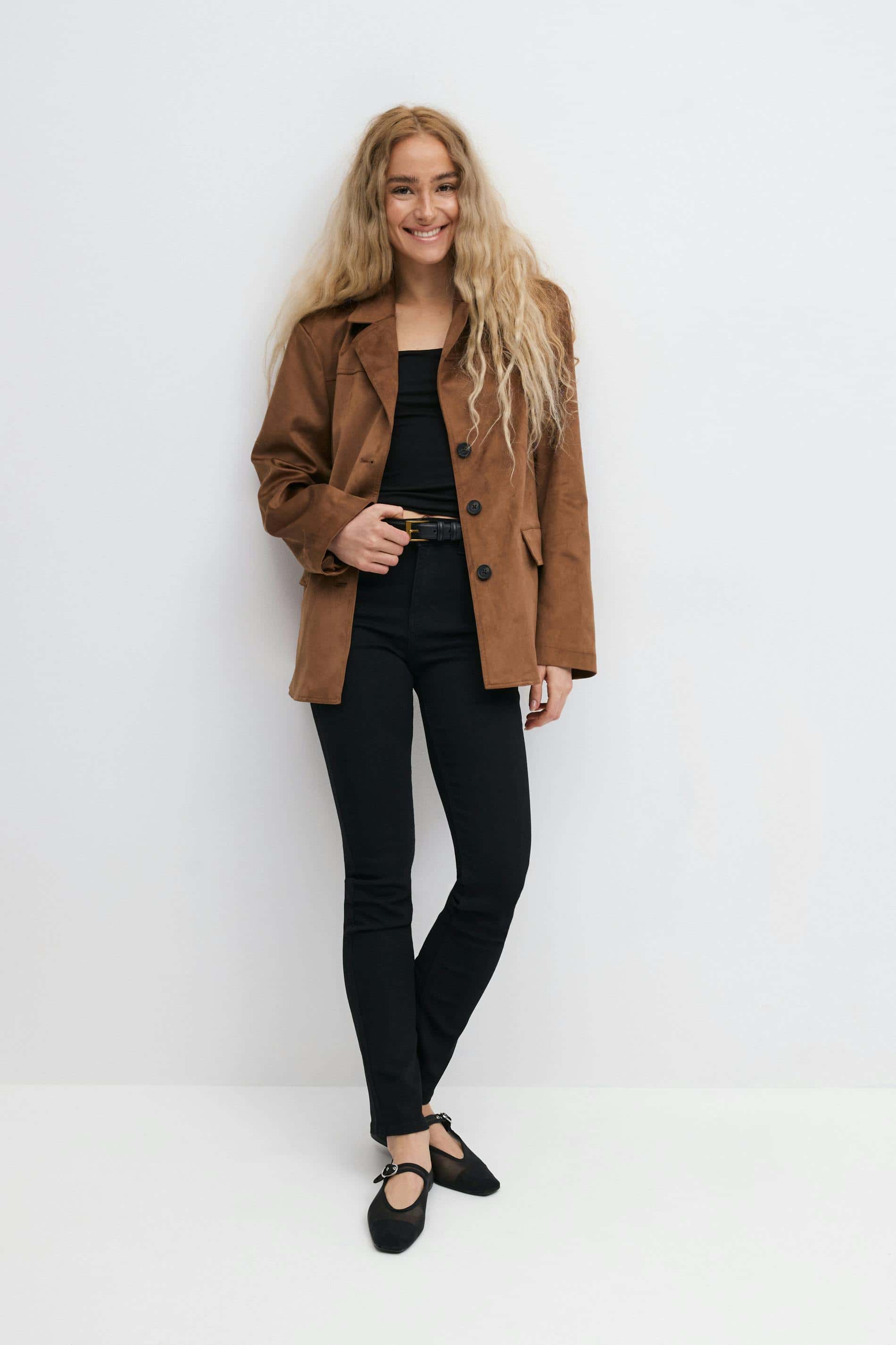 Molly Svarta Raka Jeans Dam