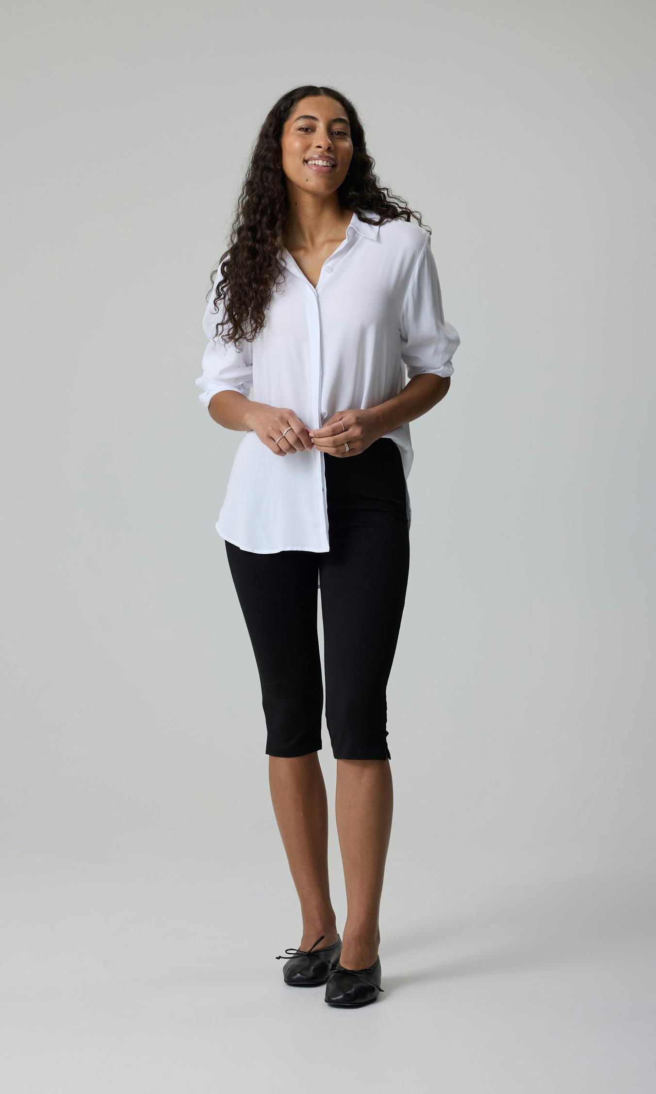 Svarta Capribyxor för Damer