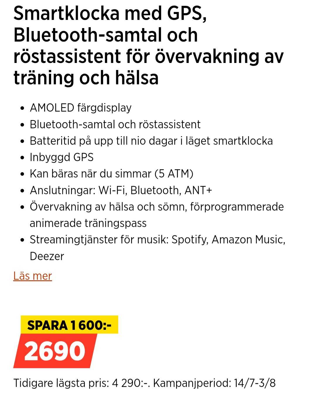 Garmin Venu 2 Plus Smartwatch 43mm Silver/Gray